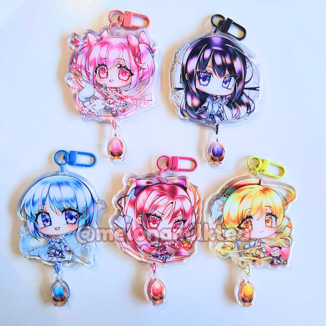 Holy Quintet Epoxy Dangle Charms