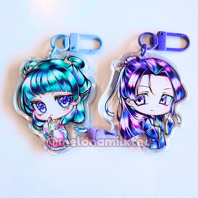 MaoMao &amp; Jinshi Epoxy Magnetic Couple Charms