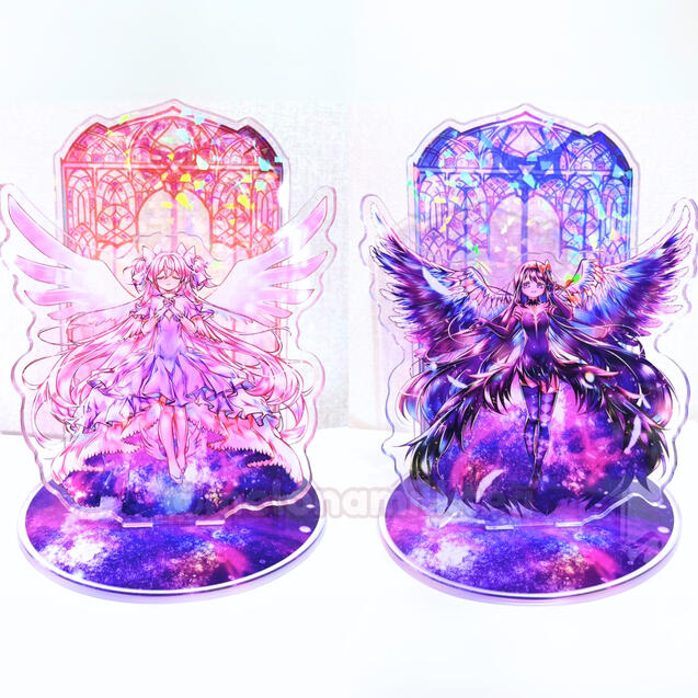 Goddess Madoka and Devil Homura Double Layered Acrylic Standee