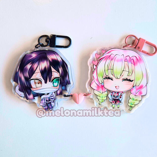 Obanai & Mitsuri Epoxy Magnetic Couple Charms